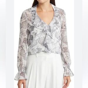 Ted Baker Floral Ruffle Blouse